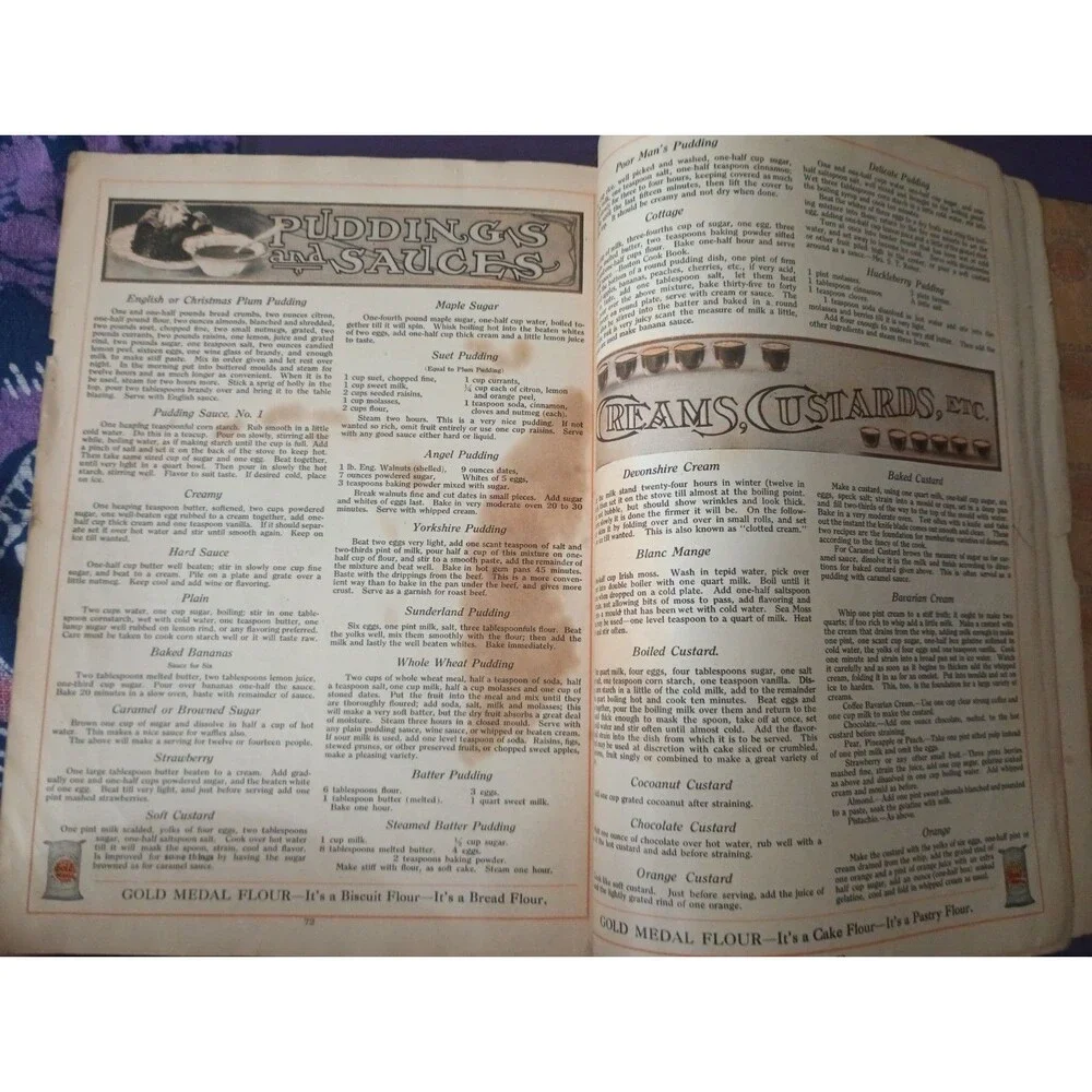 Antique 1910 Gold Medal Flour Cook Book Washburn-Crosby Co. Soft Cover Book